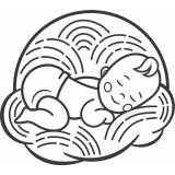 Sticker decorativ, Baby, Negru, 67 cm, 8551ST