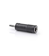Adaptor audio stereo Nedis Jack 3.5 mm tata - Jack 6.35 mm mama negru 1buc CAGP22935BK foto