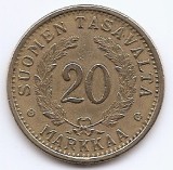 Finlanda 20 Markkaa 1938 - Bronz aluminiu, 31 mm, KM-32
