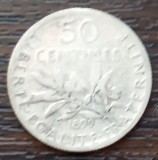 (A1019) MONEDA DIN ARGINT FRANTA - 50 CENTIMES 1897, SEMANATOAREA, Europa
