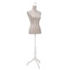 vidaXL Bust Dame Manechin Panza Dungi Gri Ajustabil 133-168cm Umeri 37cm Ideal Design Vestimentar Croitorie Magazine