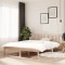 vidaXL Cadru de pat dublu, 135x190 cm, lemn masiv 814859