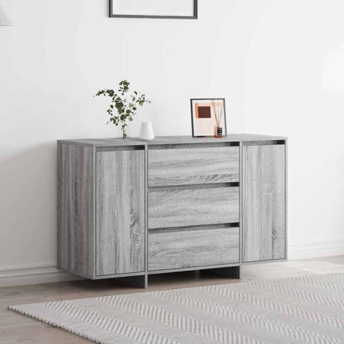 Servantă Gri Sonoma 120x41x75 cm Din Lemn Ingineresc