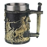 Cumpara ieftin Cana cu perete dublu cu soldat in caleasca, 400 ml, 1673H