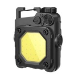 Lanterna mini de buzunar tip breloc, flippy, incarcare prin usb type c, multifunctionala, pentru exterior, camping, alpinism, ciclism, mini lanterna e
