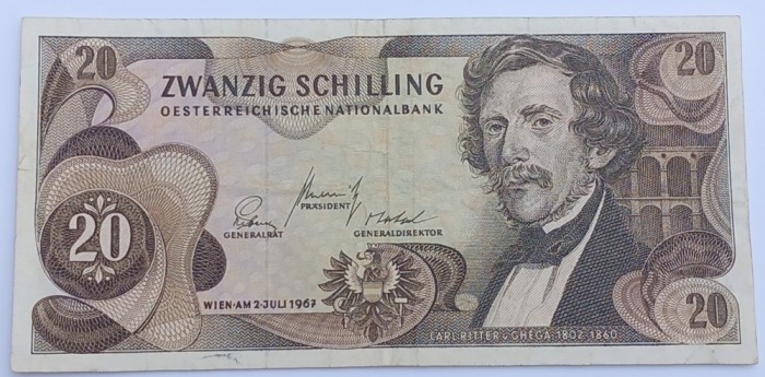 Austria , 20 Shillings 1967
