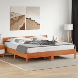 VidaXL Cadru de pat fără saltea, maro ceruit 200x200 cm lemn masiv pin