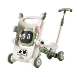 Antemergator pentru copii 8 in 1, flippy, multifunctional, cu maner de impingere detasabil, scuter, trotineta, scaun reglabil, tavita detasabila, stab