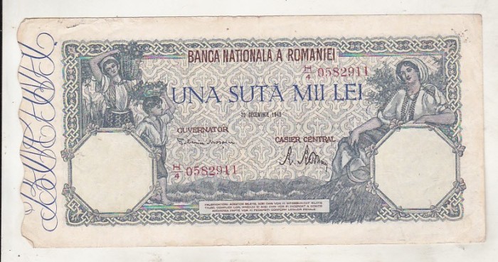 bnk bn Romania 100000 lei 20 decembrie 1946