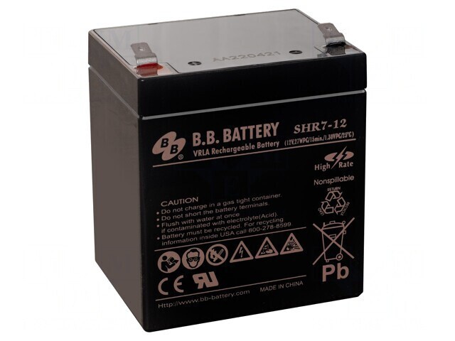 Baterie Plumb-Acid 12V 7Ah AGM &icirc;ntreținere redusă