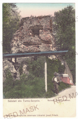 3819 - TURNU-SEVERIN, Ethnic, Sever Tower, Romania - old postcard - used - 1909 foto