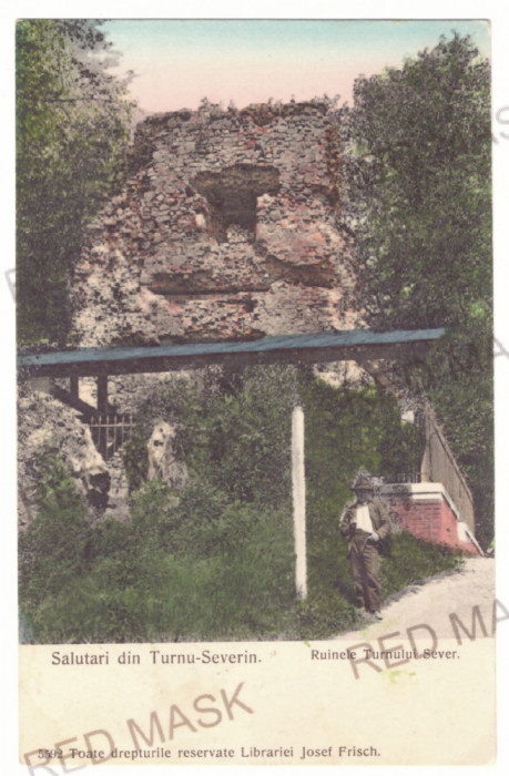 3819 - TURNU-SEVERIN, Ethnic, Sever Tower, Romania - old postcard - used - 1909