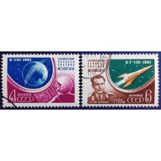 URSS 1961 - Al doilea zbor spațial cu echipaj, serie stampilata