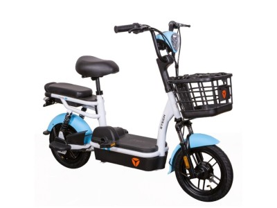 Bicicleta electrica tip scuter ZTECH ZT-02 F SPEED, nu necesita permis, motor 350W, baterie 48V 12Ah, autonomie 32km - Albastru foto