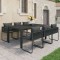 vidaXL Set mobilier masă de grădină, 7 piese, negru, ratan PVC 3060104