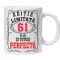Cana alba personalizata &quot;editie limitata - perfecta&quot;, 61 ani, INOVATIX&reg;. 330ml