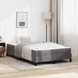 VidaXL Pat cu saltea Gri 120 x 200 cm Piele artificială