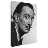 Tablou Salvador Dali pictor alb negru 2107 Tablou canvas pe panza CU RAMA 80x120 cm