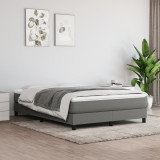Saltea de pat cu arcuri, gri &icirc;nchis, 140x200x20 cm, textil