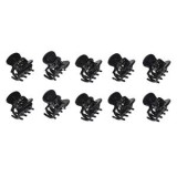 Clame de păr negre lucioase, 2cm - 10 buc, CMCLASS