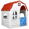Căsuță Joacă Pliabilă Copii vidaXL, Ușă+Ferestre, Plastic Rezistent UV, Interior/Exterior, 96x91x115cm, Multicolor, +2 Ani