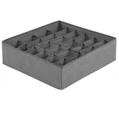 Organizator sertar cu 24 compartimente, 33x33 cm, gri
