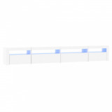 Cumpara ieftin Comoda TV cu lumini LED, alb, 270x35x40 cm