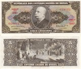 Bancnota Brazilia 5 Cruzeiros ND (1962-64) UNC