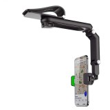 Suport Telefon Auto Parasolar Rotativ 1080&deg; Multifunctional Universal Metalic ABS Prindere Oglinda Trapa Birou
