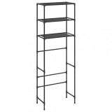 Cumpara ieftin Etajera peste toaleta cu 3 polite, negru, 53x28x169 cm