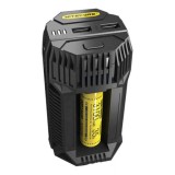 &Icirc;ncărcător auto Nitecore V2 3A Li-ion IMR Ni-MH NiCd