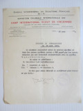 Cumpara ieftin Rara! Invitatie pentru 2 echipe romanesti la concurs semnalizare cercetasi 1931, Circulata, Iasi, Printata