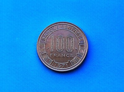 100 Francs 1971 Ciad--RAR foto