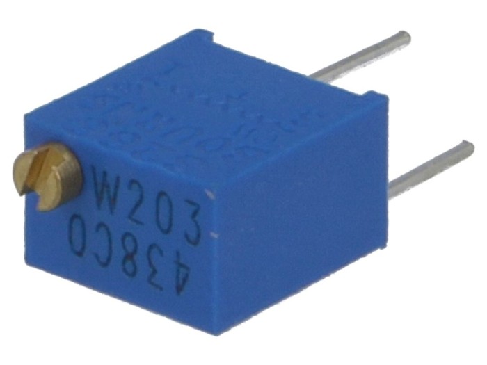 Rezistor multitură 20k&Omega; THT