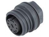 Conector Circular Soclu Mamă 10 PIN Alamă