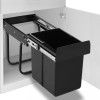 VidaXL Coș gunoi retractabil pentru dulap bucătărie, silențios, 20 L 51178