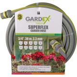 Furtun de gradina Gardex Superflex 3/4, 30 m, grosime 3.3 mm