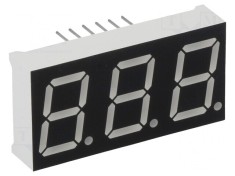 Afișaj LED 7 Segmente 14,2mm 3 Cifre Albastru