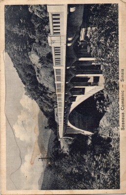 CARTE POSTALA foto SOSEAUA COMARNIC SINAIA 1930 circulata timbru Mihai I foto