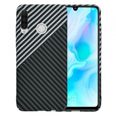 Husa pentru Huawei P30 lite New Edition / P30 lite, Techsuit, Carbonite FiberShell, Gri foto