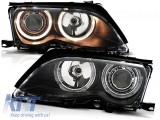 Kit de faruri tuning cu ochi de &icirc;nger halogen potrivit pentru BMW 3 E46 09.2001-03.2005 sedan/combinate, stanga si dreapta Performance AutoTuning