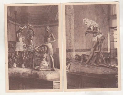 bnk cp Belgia - Tervueren Tervuren - Muzeul Congoului Belgian - lot 6 cp interbelice necirculate foto