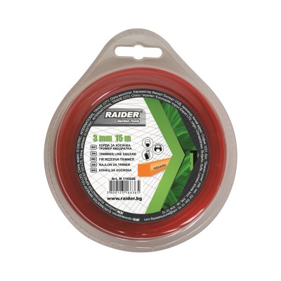 Fir pentru trimmer profil patrat 3mm 15m, Raider 110226 foto