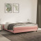 Saltea de pat cu arcuri, roz, 180x200x20 cm, catifea GartenMobel Dekor