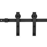 Cumpara ieftin Set feronerie pentru usi glisante SKIEN, negru, 200 cm, otel