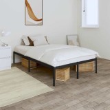 vidaXL Cadru pat metalic, negru, 120x200 cm