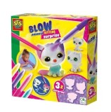 Cumpara ieftin Set SES Creative - Carioci cu aerograf si 3 pisicute surpriza