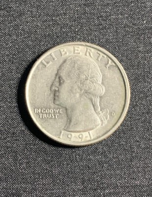Moneda quarter dollar 1991 USA foto