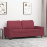 VidaXL Canapea cu 2 locuri, roșu vin, 140 cm, material textil 359397