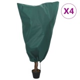 Huse de fleece pentru plante cu snur 4 buc 70 g/m&sup2; 0,8x0,8 m GartenMobel Dekor, vidaXL